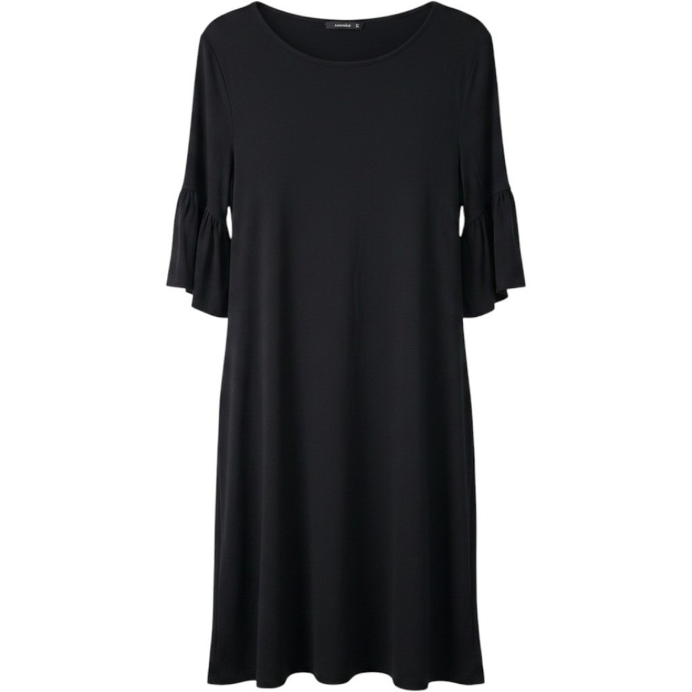 Annabelle Women's‎ Large Black Dress Stretch Pockets Comfort Boho  Bell Sleeves